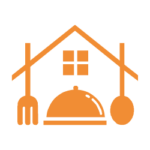 Signet des Solinger Küchenstudios: Haus mit Besteck